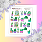 Cactus 02 | Planner Stickers | Plant Stickers | Bullet Stickers | MS012