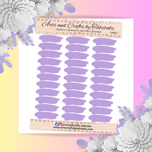Sticky Cloud | Washi Tape | Journaling | Purple | RMB11 | White Sticker Matte