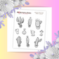 Cactus 04 | Planner Stickers | Plant Stickers | Bullet Stickers | MS014
