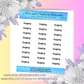 Mini Script Word Sticker in Matte | PSW08 | Pixie