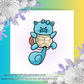 Nixie | Squirtle Pig | Vinyl Sticker | Waterproof Sticker | Water Bottle Sticker | Laptop Sticker | Sticker Collection