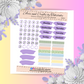 Weekly Set Date | Washi Tape | Journaling | Purple | RMB31 | White Sticker Matte