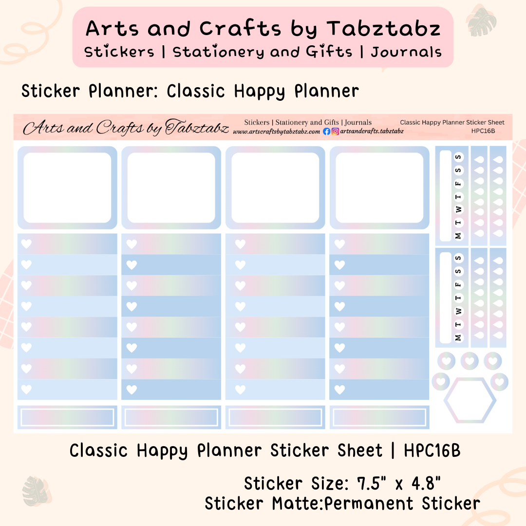 Vertical Planner Sticker | Weekly Planner Sticker Kit | HPC16