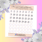 Round Number | Date-Day | Journaling | Cream | RMB09 | White Sticker Matte