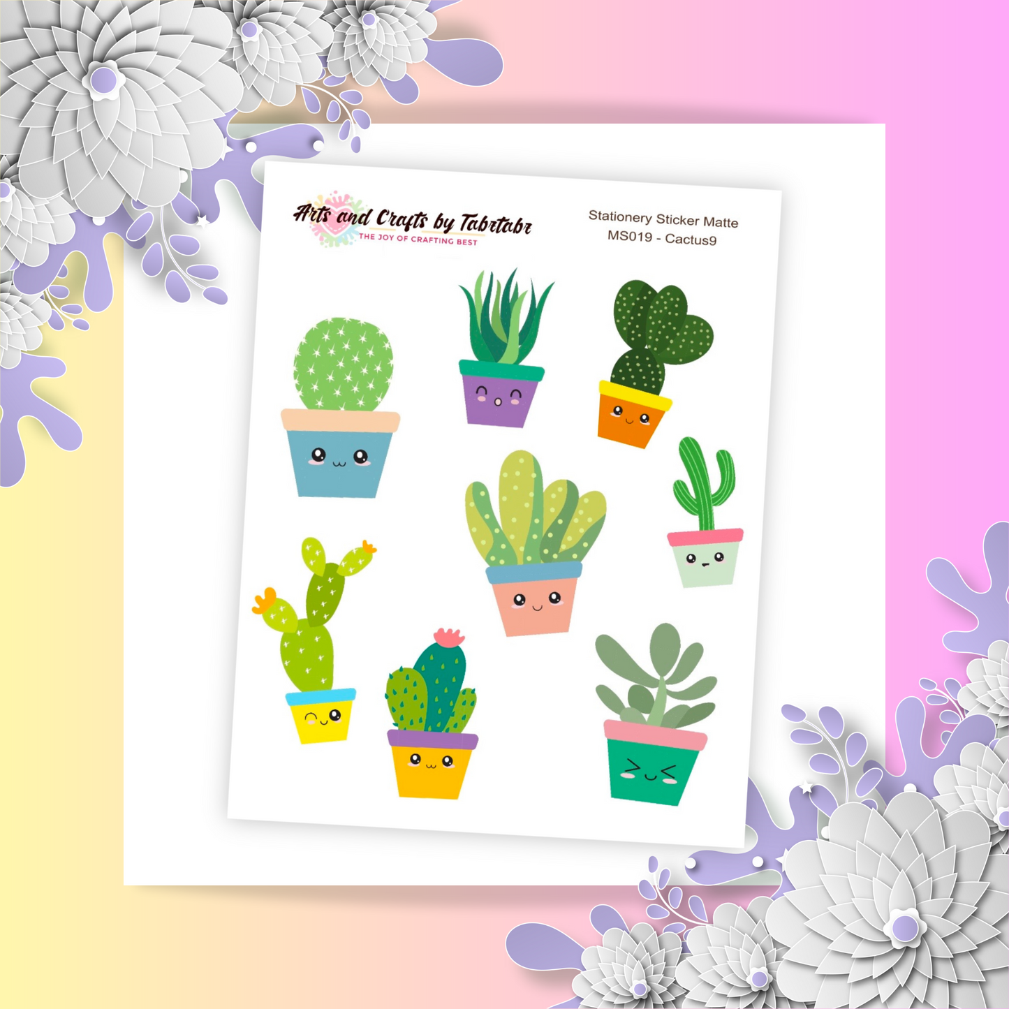 Cactus 09 | Planner Stickers | Plant Stickers | Bullet Stickers | MS019