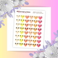 Kawaii Face Heart 1 | Planner Stickers | Heart Stickers | Bullet Stickers | MS027