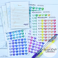 Bundle: 6 Kawaii Face Dot Sticker Sheets and 4 Handmade Notepad Bundles